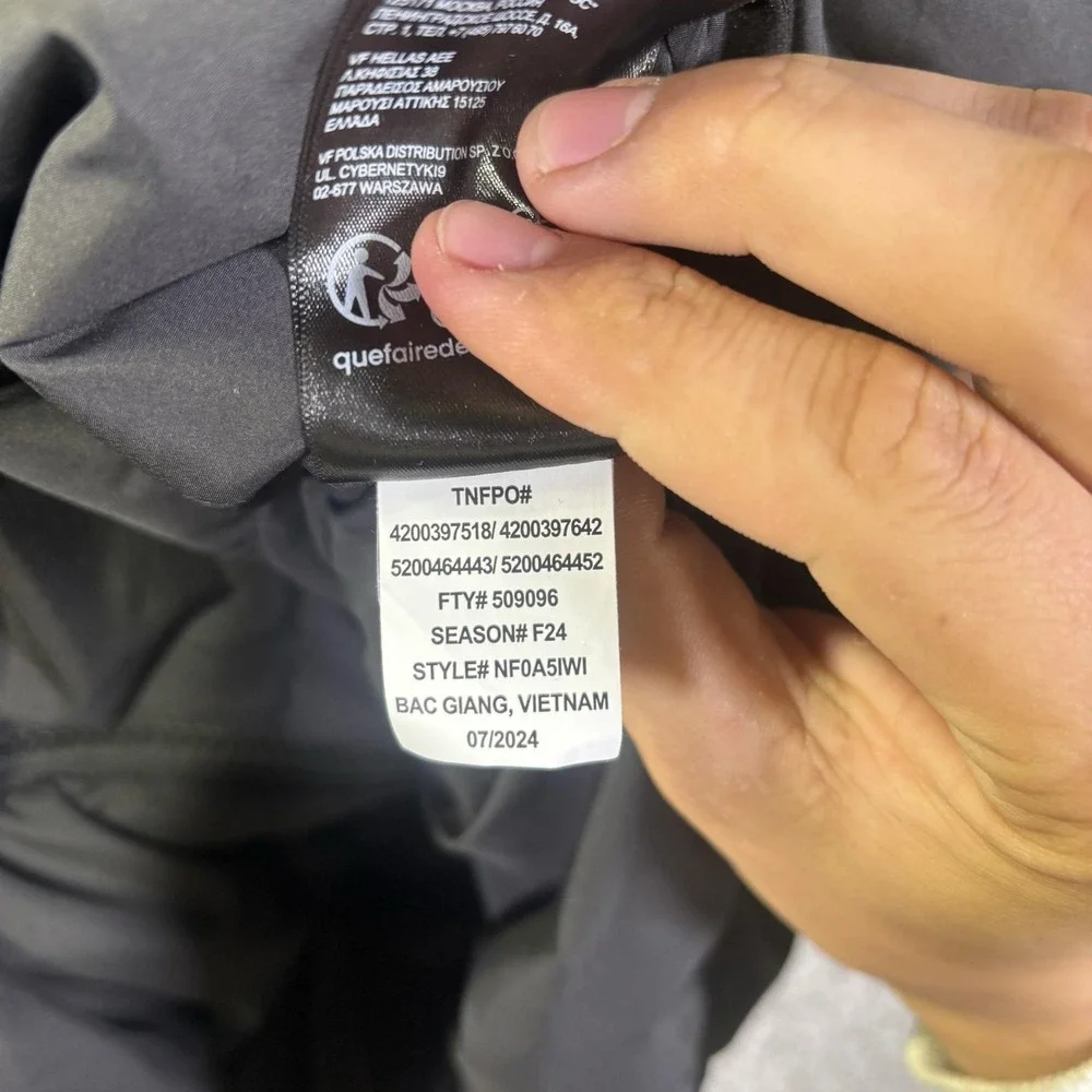 The North Face Jacket Mens Medium Black Insulated Full‎ Zip Windbreaker NF0A5IWI